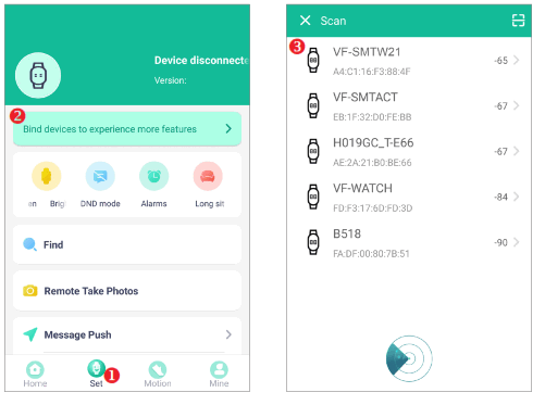 v-fitness VF-SMTW21 Momentum Activity Tracker - Pairing