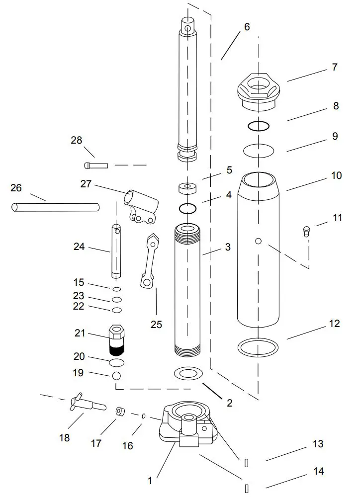 HARBOR FREIGHT 64535 Heavy Duty Long Ram Hydraulic Jack Owner’s Manual - Assembly Diagram