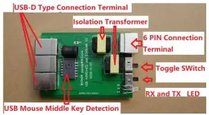 Avrtx R1-2020 Echolink Controller Voice Interface Board USB Sound Card - Motherboard function diagram1