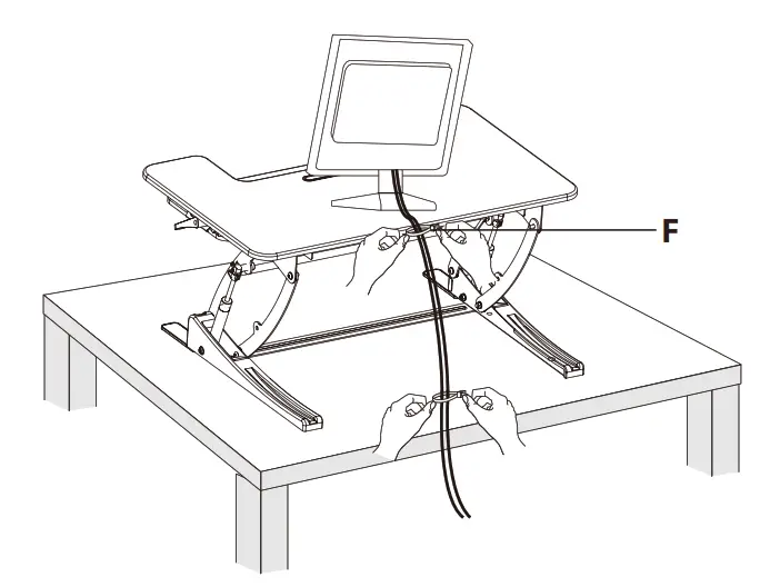 Manage cables using zip ties (F)