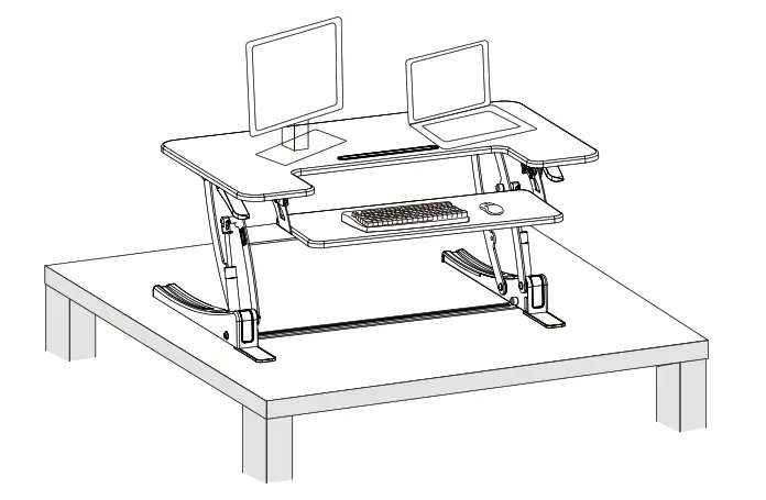 VIVO Black Desk Riser