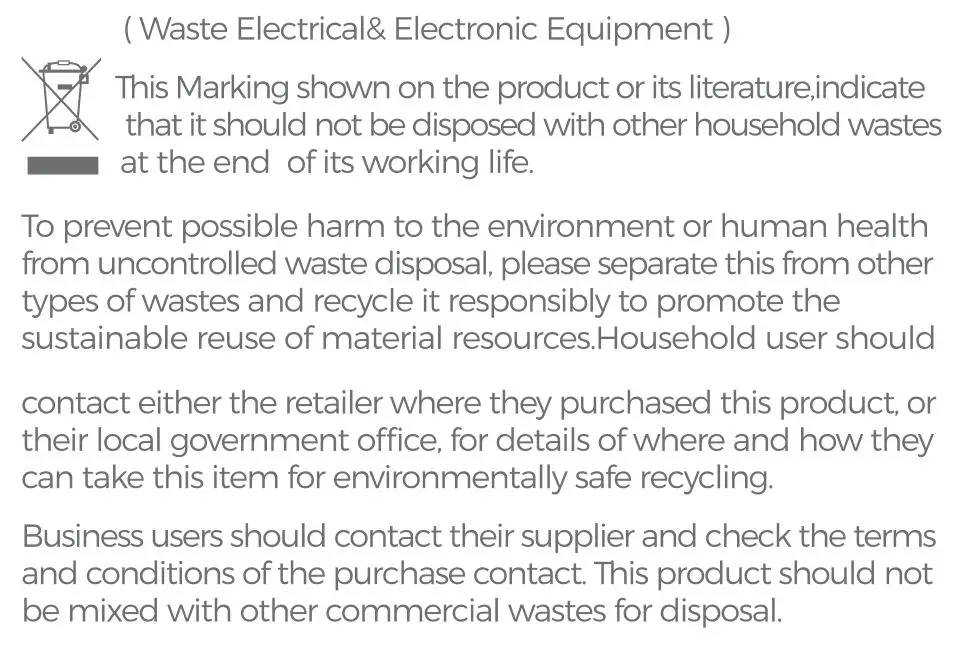 Ocely LILT True Wireless Stereo - Correct Disposal of This Product