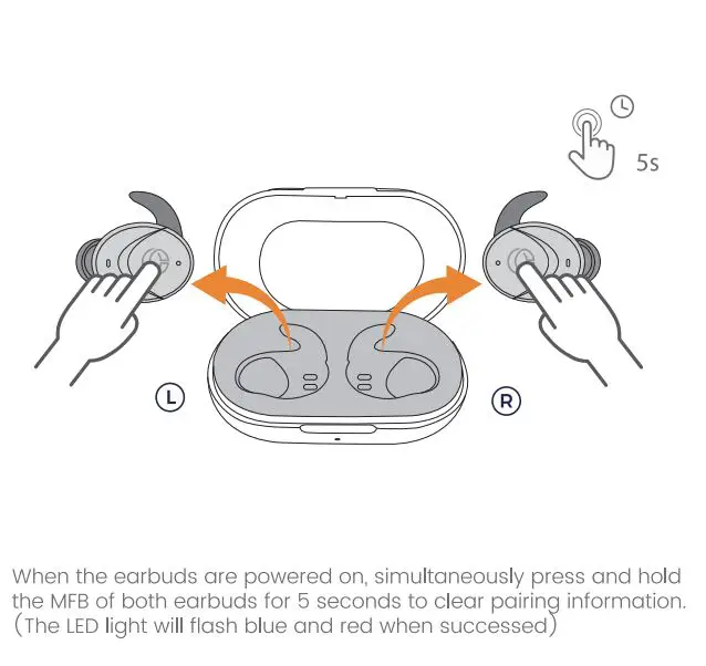 Ocely LILT True Wireless Stereo - reset