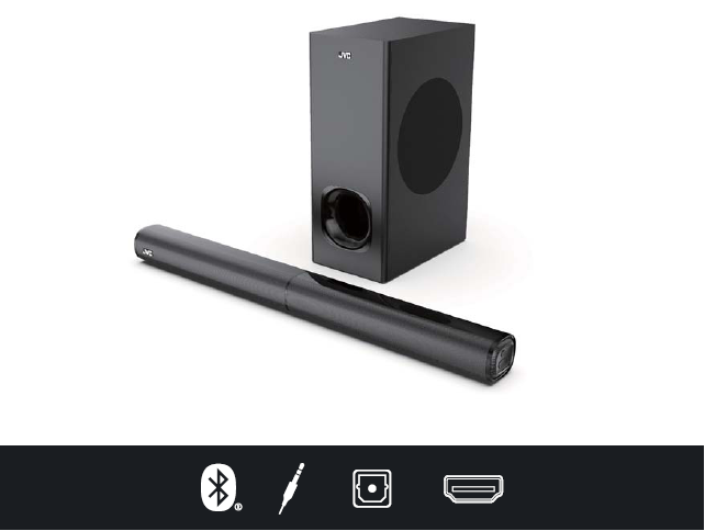 Jvc Th-s331b-s 2.1 Ch Detachable Soundbar With Wireless Subwoofer User Manual