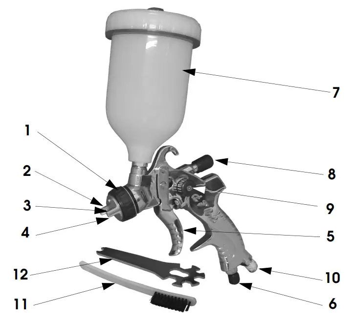 Clarke AP14GF Professional Gravity Fed HVLP Spray Gun - PRODUCT OVERVIEW