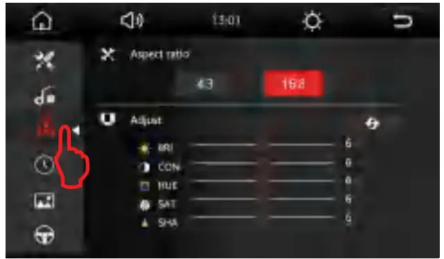 Nakamichi NAM1710 7 Inch 2-Din AV Receiver - Display Settings