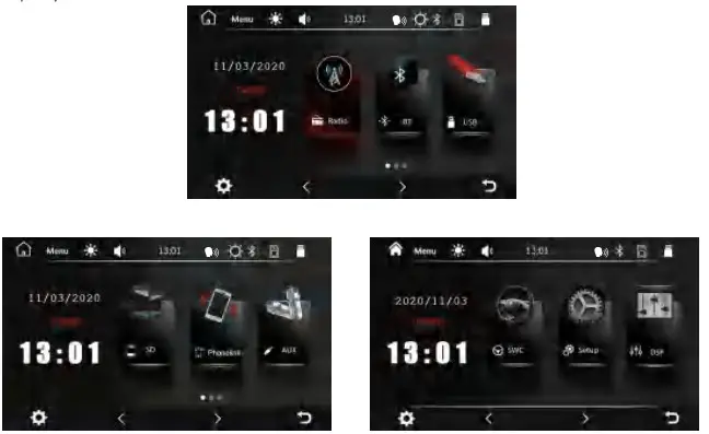 Nakamichi NAM1710 7 Inch 2-Din AV Receiver - Home Page Operation