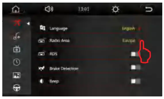 Nakamichi NAM1710 7 Inch 2-Din AV Receiver - Radio Area Selection