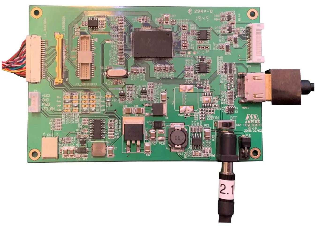 IDS AM-800480N6TZQW-T06H LCD Touch Screen - Connect the HDMI connector to your source