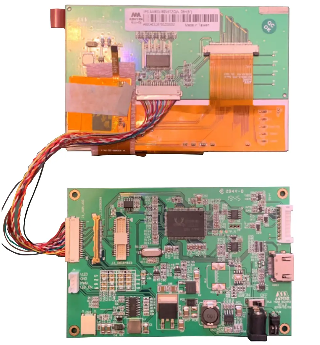 IDS AM-800480N6TZQW-T06H LCD Touch Screen - It should look like this when the connector is correctly installed.