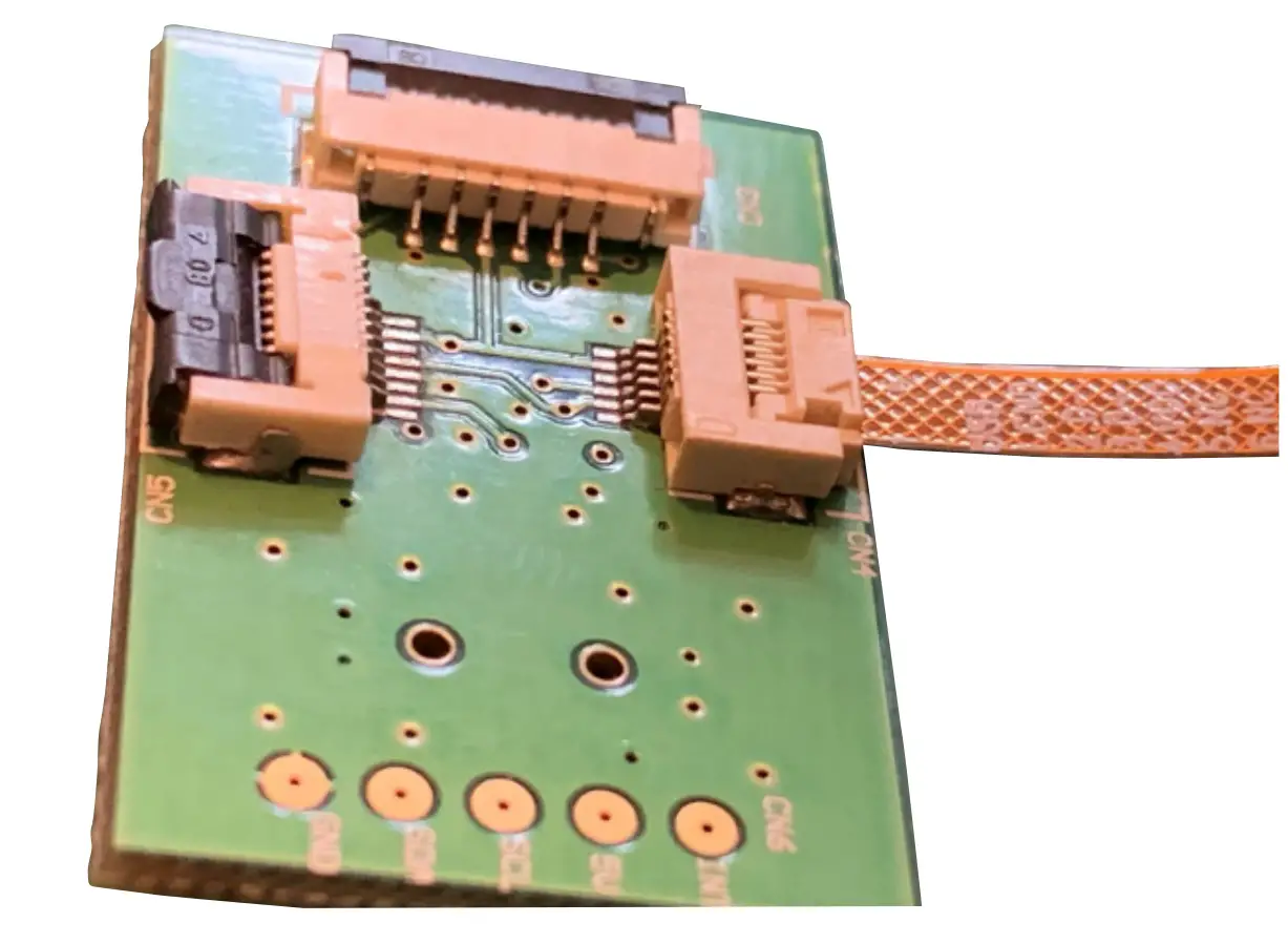 IDS AM-800480N6TZQW-T06H LCD Touch Screen - Note the orientation of the FFC and the PCB