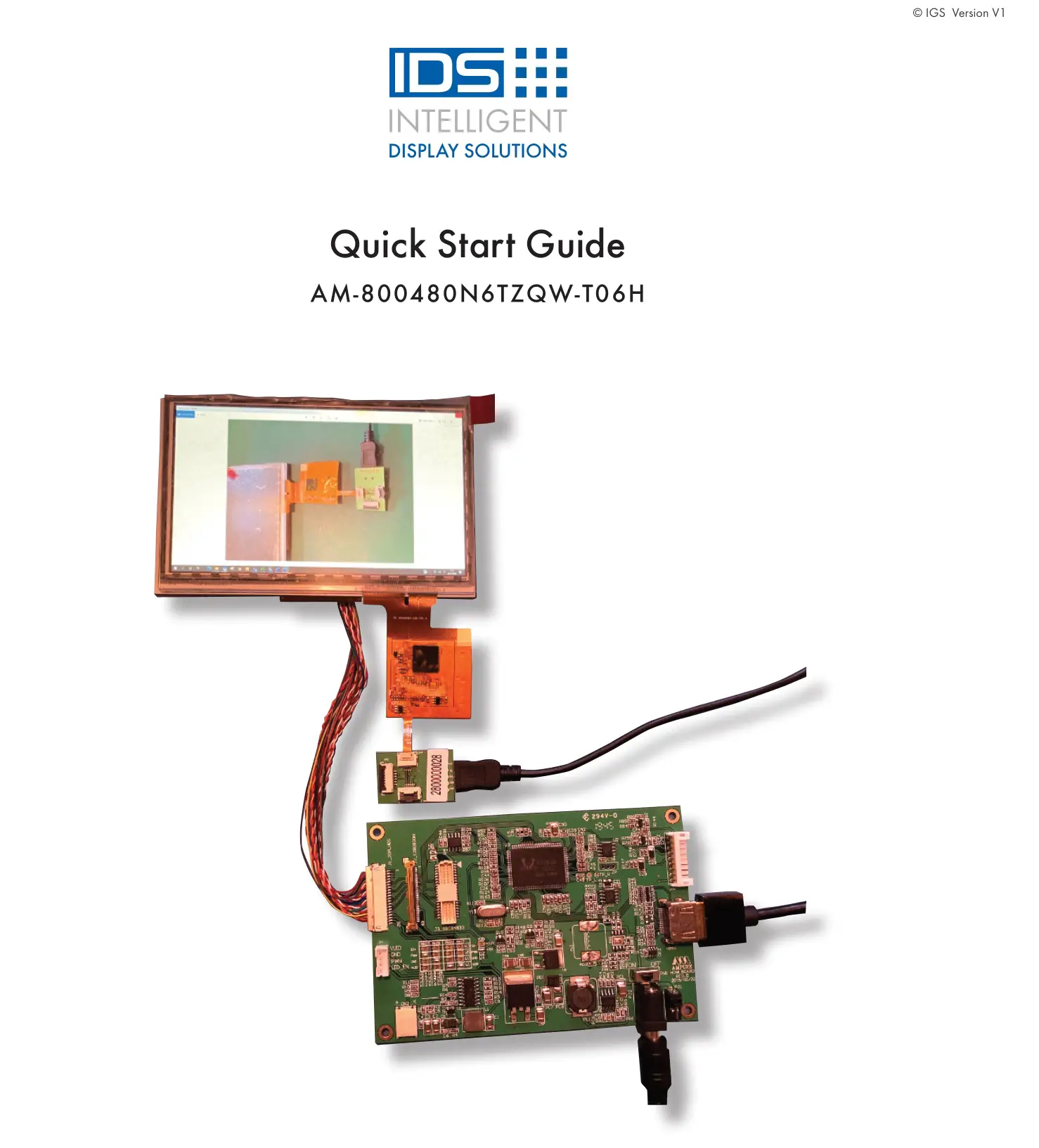 IDS AM-800480N6TZQW-T06H LCD Touch Screen User Guide