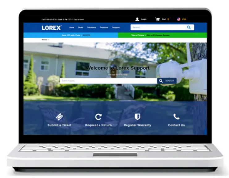 LOREX W462AQ-Z 2K QHD Smart Indoor WI FI PT Security Camera - desplay