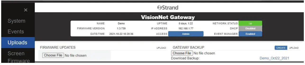 Strand 65710 Vision Net Gateway Module - webpahge