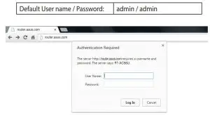 FIG 8 Enter the default user name and password
