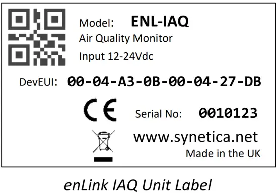 Synetica enLink IAQ Wireless Indoor Air Quality Monitor - fig