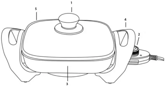 Healthy Choice EFP130 7.2L Stone Coat Electric Frypan - overview