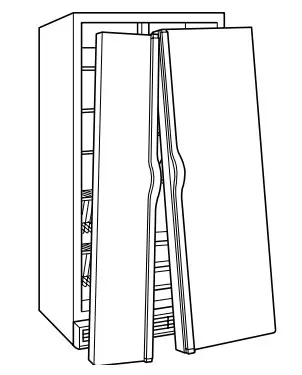 Whirlpool W11210611 Side by Side Refrigerator - figure 1