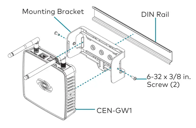CRESTRON CEN-GW1 Universal Wireless Gateway User Guide - DIN Rail Mount