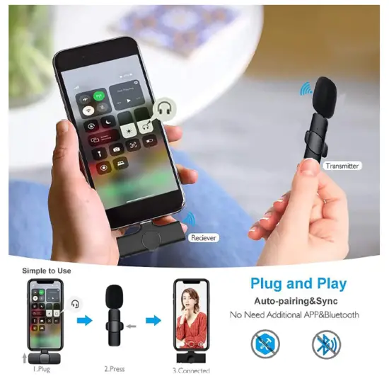 Kanbkam-Bentifar-Wireless-Lavalier-Microphone-for-iPhone-iPad-Mini-Mic-1