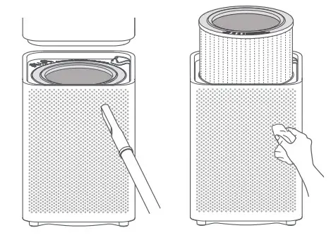 MI Air Purifier 3C Cleaning the air purifierr