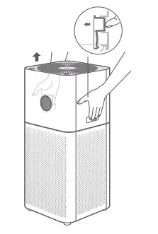 MI Air Purifier 3C Opening the filter