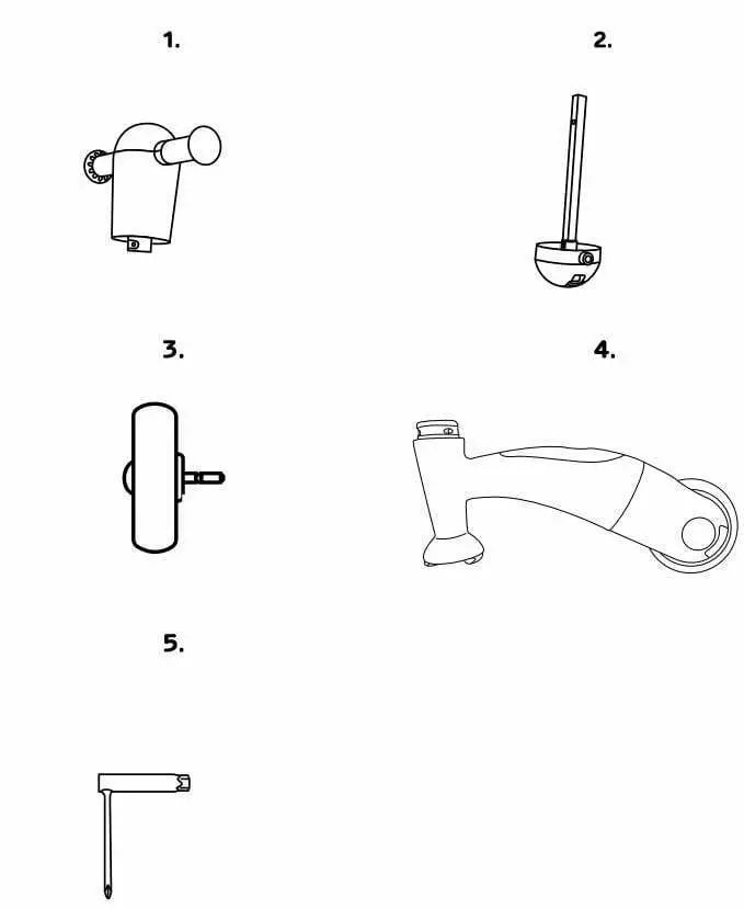 Kinderkraft Tricycle MINIBI Installation Guide - Fig. 1,5