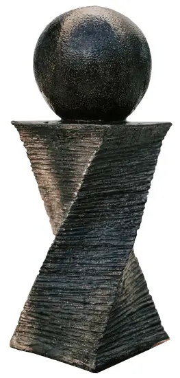 XBRAND CR3012FTBK Swirl Sphere Waterfall Fountain