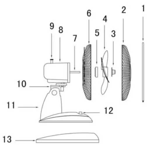 PowerPac PPTF303 12-Inch Desk Fan-fig2