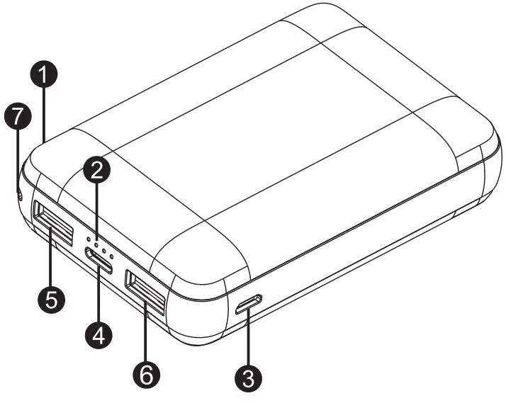 MOJOGEAR P226B Mini 10000 mAh Extra Fast Power Bank -