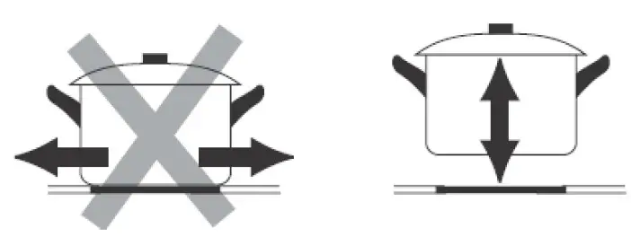 kogan Induction Cooktop - Always lift pans o