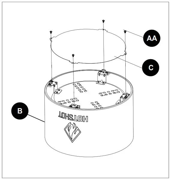 Hotpoint 52258 19 5 Inch Wood Burning Fire Pit with Bag - ASSEMBLY INSTRUCTIONS 1