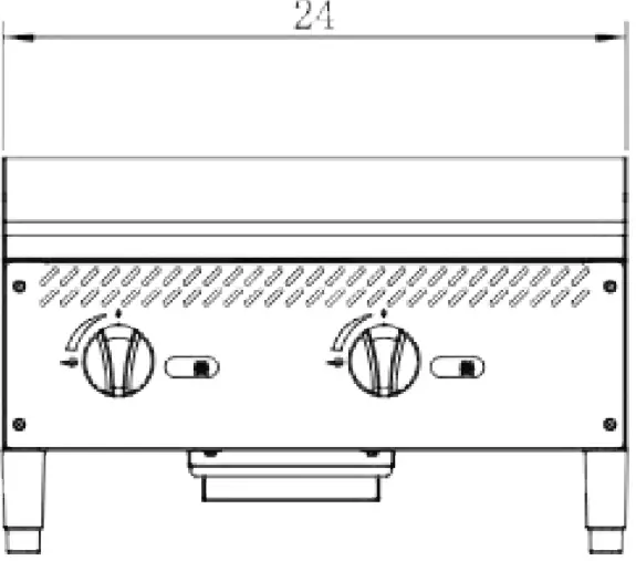 Migali C-G48 48 Inch Gas Griddles FEATURE