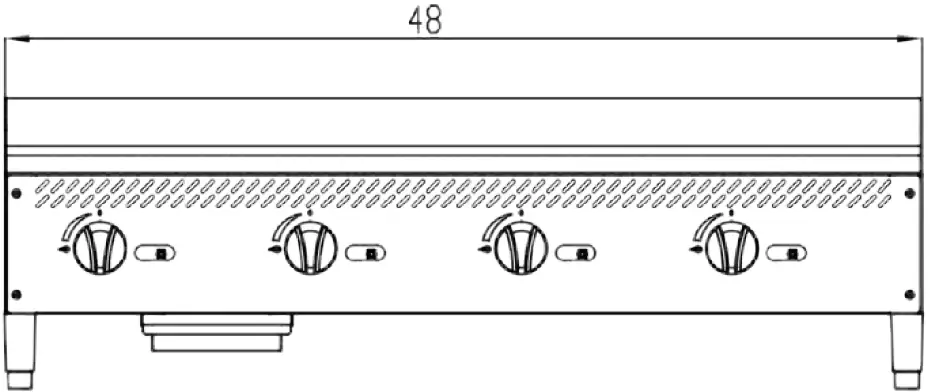 Migali C-G48 48 Inch Gas Griddles 03