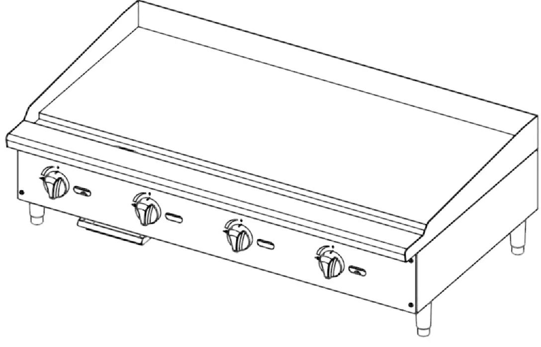 Migali C-G48 48 Inch Gas Griddles 07