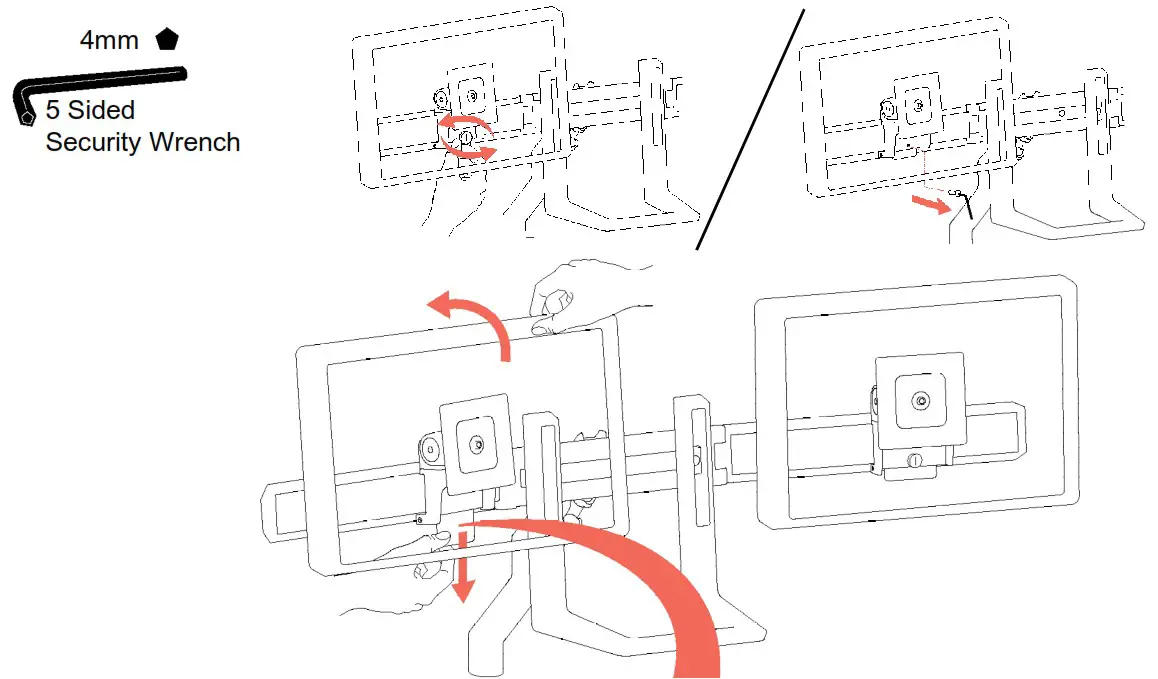 ergotron HX Desk Dual Monitor Arm With Top Mount Low Profi le C clamp - Safety 2