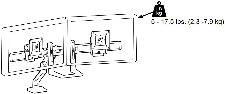 ergotron HX Desk Dual Monitor Arm With Top Mount Low Profi le C clamp - Safety 6