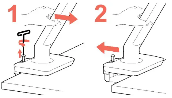 ergotron HX Desk Dual Monitor Arm With Top Mount Low Profi le C clamp - Safety