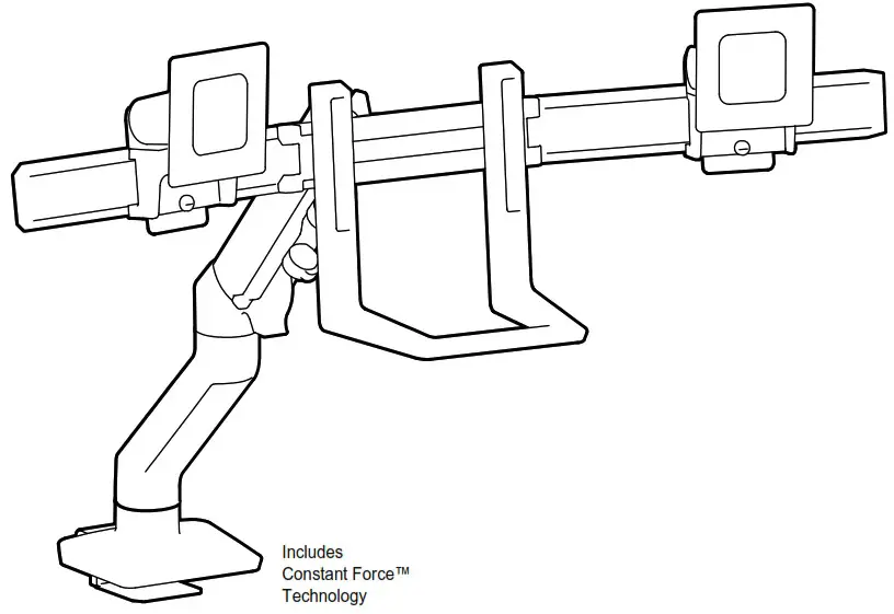 ergotron HX Desk Dual Monitor Arm With Top Mount Low Profi le C clamp - cover