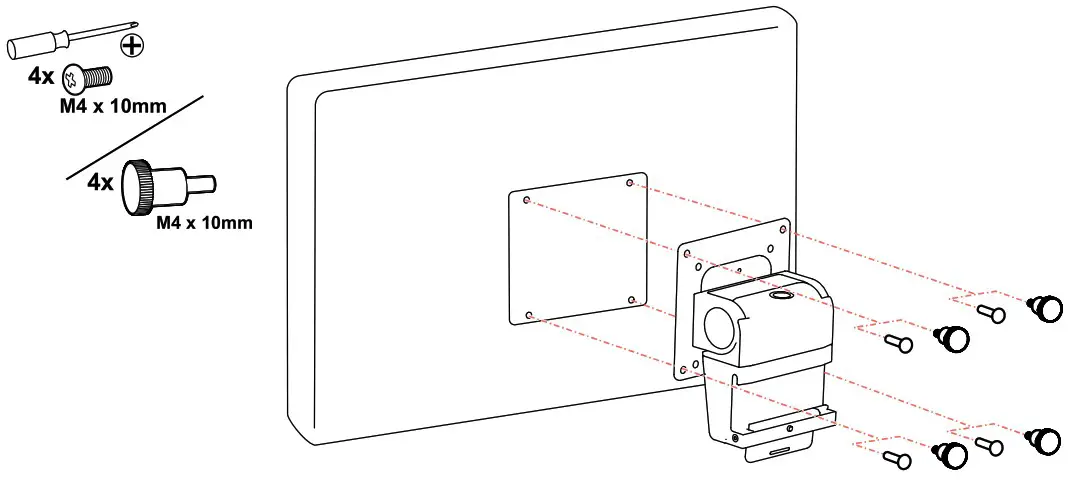 ergotron HX Desk Dual Monitor Arm With Top Mount Low Profi le C clamp - overview 12