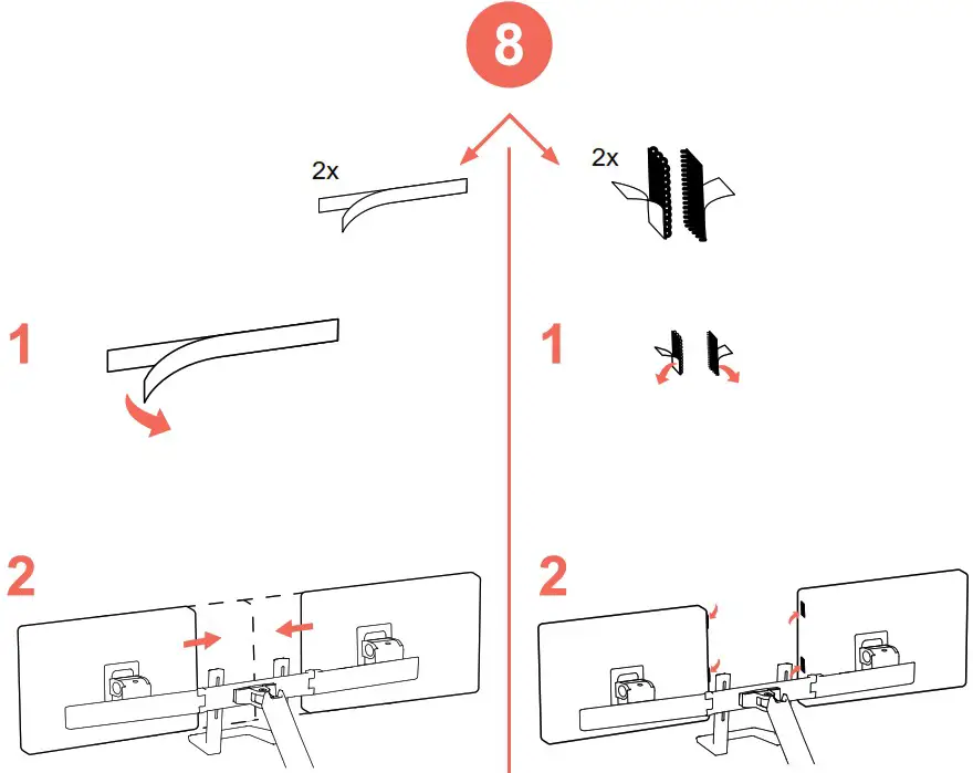 ergotron HX Desk Dual Monitor Arm With Top Mount Low Profi le C clamp - overview 15