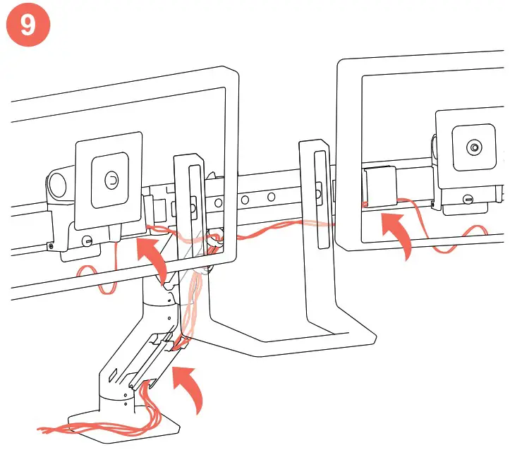 ergotron HX Desk Dual Monitor Arm With Top Mount Low Profi le C clamp - overview 17