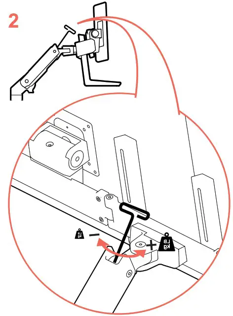 ergotron HX Desk Dual Monitor Arm With Top Mount Low Profi le C clamp - overview 23