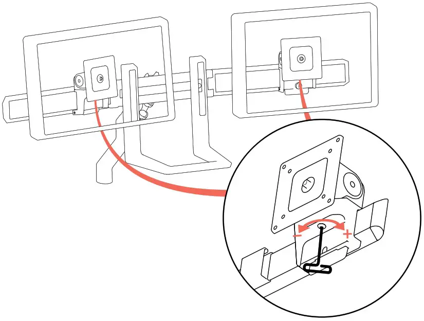 ergotron HX Desk Dual Monitor Arm With Top Mount Low Profi le C clamp - overview 27