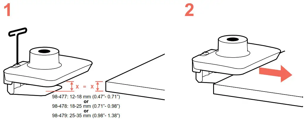 ergotron HX Desk Dual Monitor Arm With Top Mount Low Profi le C clamp - overview 3