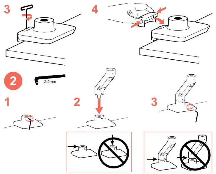 ergotron HX Desk Dual Monitor Arm With Top Mount Low Profi le C clamp - overview 4