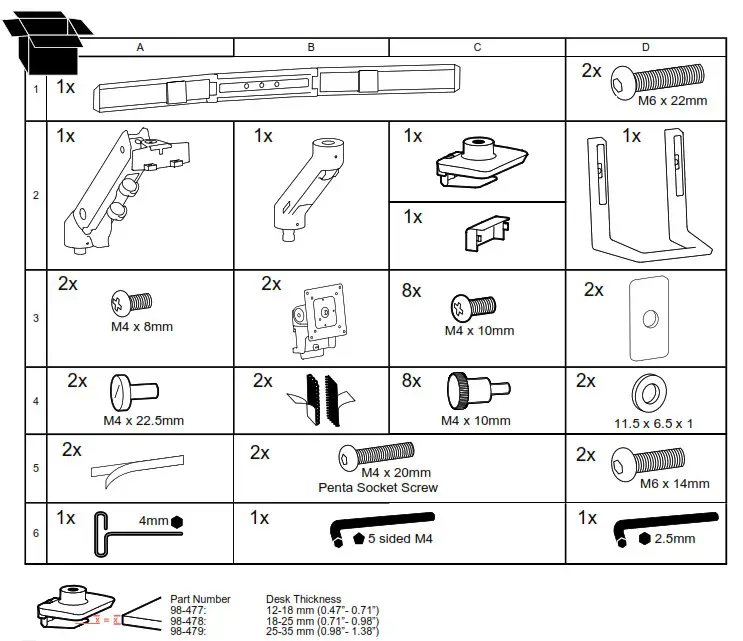 ergotron HX Desk Dual Monitor Arm With Top Mount Low Profi le C clamp - overview