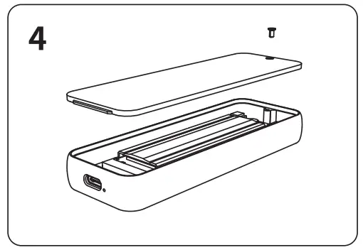 ORICO M.2 SSD Enclosure USB C Transparent Hard Drive Box - fig 4