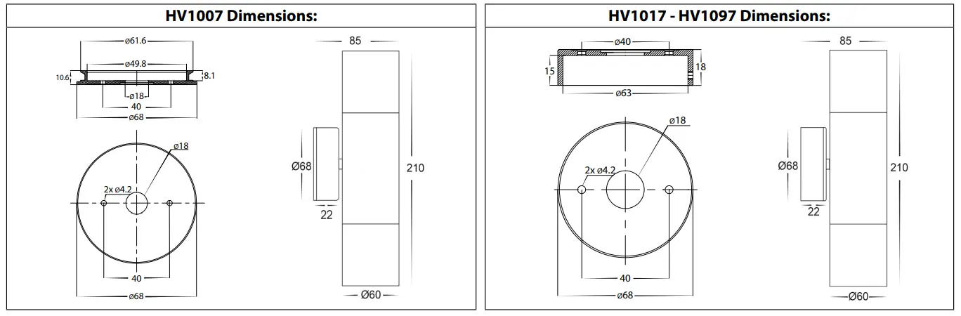 havit HV1007MR16T TRI Colour Up-Down Wall Pillar Light - fig 1