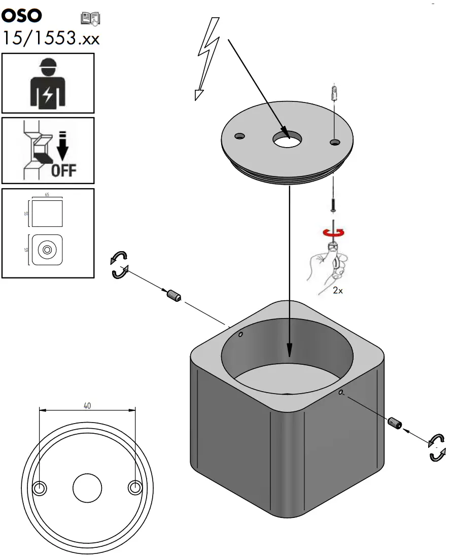 helestra 4516444 OSO LED Ceiling Spotlight fig